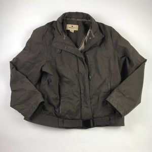 Woolrich Womens Jacket Brown Zip Up Lined Pocket L